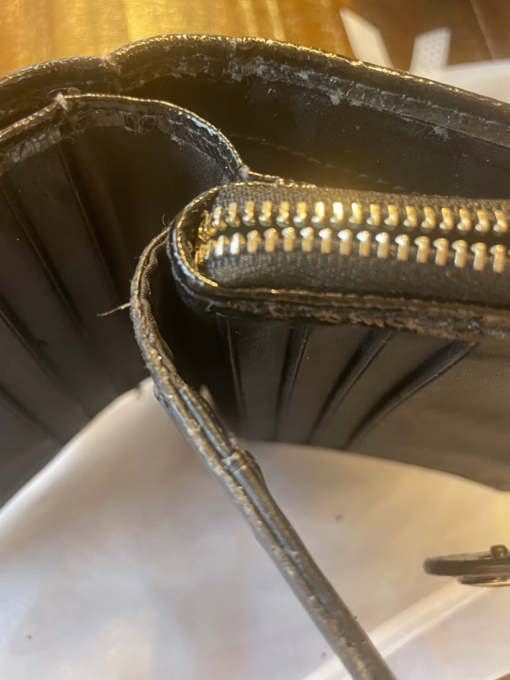 Coach Metallic Silver and Black Leopard Zip Wallet - Picture 8 of 9